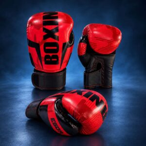guantes de boxeo rojos